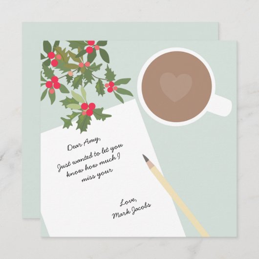 Frohe Weihnachts Persönliche Nachricht ganz indivi Mitteilungskarte (Vorne/Hinten)