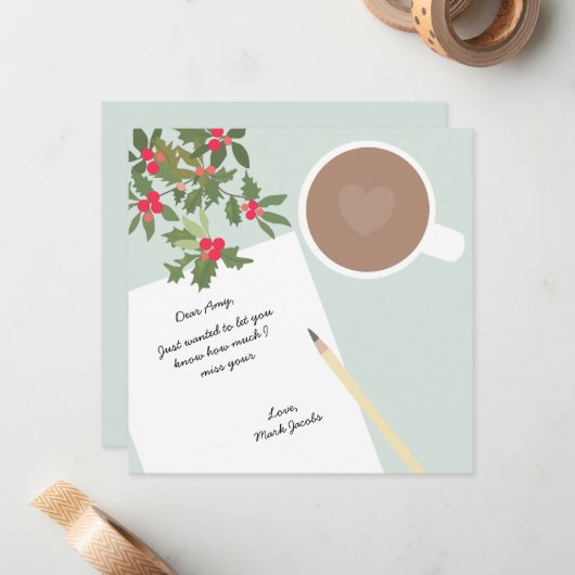 Frohe Weihnachts Persönliche Nachricht ganz indivi Mitteilungskarte (Vorderseite/Rückseite Beispiel)