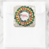 Frohe Weihnachts-Pickleball 1 Stickers (Tasche)