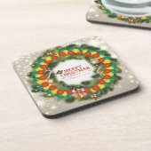 Frohe Weihnachts-Pickleball 1 Untersetzer (Linke Seite)