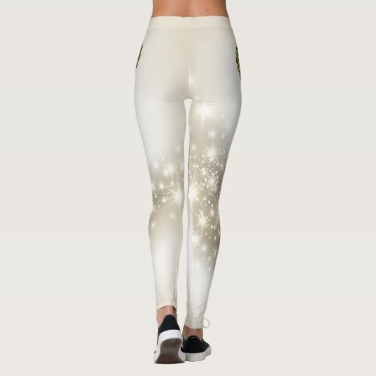 Frohe Weihnachts-Pickleball 1A Optionen Leggings (Rückseite)