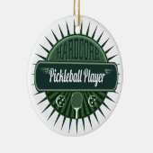 Frohe Weihnachts-Pickleball-Spieler Tree Ornament (Rechts)