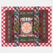 Frohe Weihnachts-Picnic-Parade Fleecedecke (Vorderseite (Horizontal))