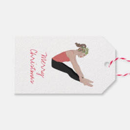 Frohe Weihnachts-Pilates-Geschenk-Tag Geschenkanhänger