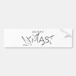 Frohe Weihnachts-Pilates-Lehrer Gift Tags Autoaufkleber