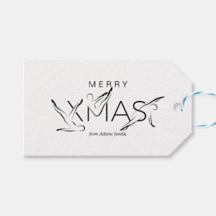 Frohe Weihnachts-Pilates-Lehrer Gift Tags Geschenkanhänger