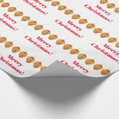 Frohe Weihnachts Pinecones Wrapping Paper Geschenkpapier (Ecke)