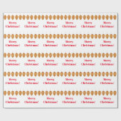 Frohe Weihnachts Pinecones Wrapping Paper Geschenkpapier (Flach)