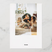 Frohe Weihnachts-Pinselschrift-Foto Folien Feiertagskarte (Rückseite)