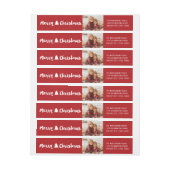 Frohe Weihnachts-Pinselstriche Script Tree Foto-Ad (Bogen)