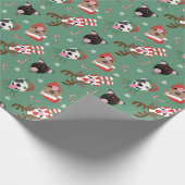 Frohe Weihnachts Pit Bull Hunde Geschenkpapier (Ecke)