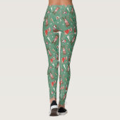 Frohe Weihnachts Pit Bull Hunde Leggings (Rückseite)
