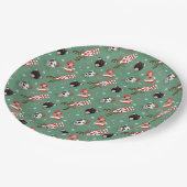 Frohe Weihnachts Pit Bull Hunde Pappteller (Schrägansicht)