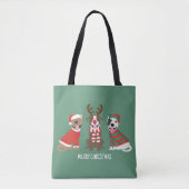 Frohe Weihnachts Pit Bull Hunde Tasche (Vorderseite)