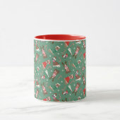 Frohe Weihnachts Pit Bull Hunde Tasse (Zentrum)