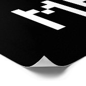 Frohe Weihnachts-Pixel-Cartoon Poster (Ecke)