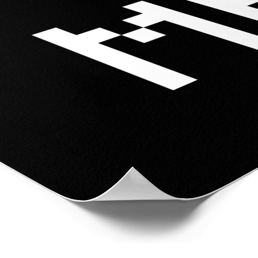 Frohe Weihnachts-Pixel-Cartoon Poster (Ecke)