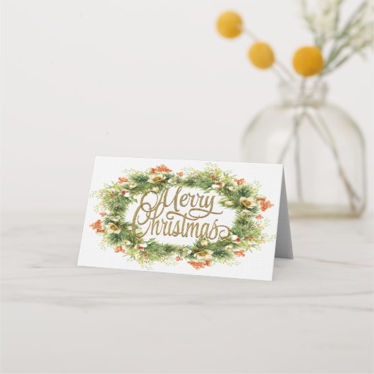 Frohe Weihnachts-Platzkarte Platzkarte (Vorderseite)