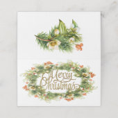 Frohe Weihnachts-Platzkarte Platzkarte (Außenseite Aufgefaltet)