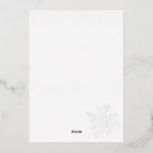 Frohe Weihnachts-Poinsettia-Blume Folien Feiertagskarte (Rückseite)