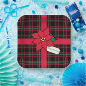 Frohe Weihnachts-Poinsettia Paper-Teller Pappteller (Party)