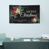 Frohe Weihnachts-Poinsettia Personalisierte Banner (Messeveranstaltung)