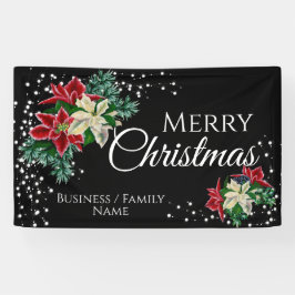 Frohe Weihnachts-Poinsettia Personalisierte Banner