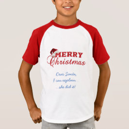Frohe Weihnachts-Poinsettia-Wreath-Monogramm T-Shirt