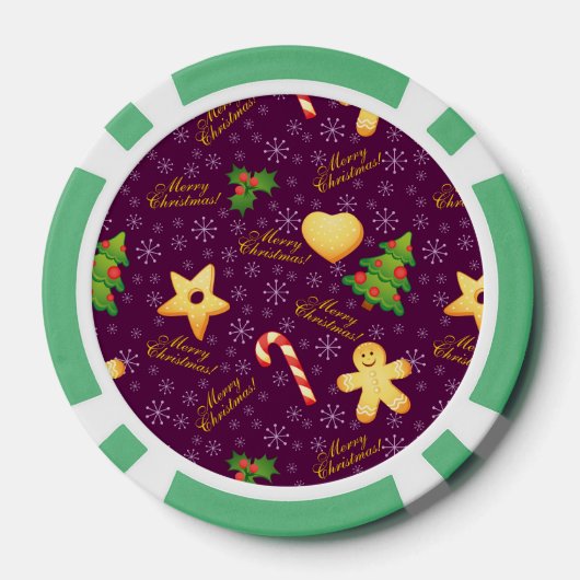 Frohe Weihnachts-Poker-Chips Pokerchips (Rückseite)
