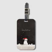 Frohe Weihnachts-Polar-Bär! Gepäckanhänger (Vorderseite Vertikal)