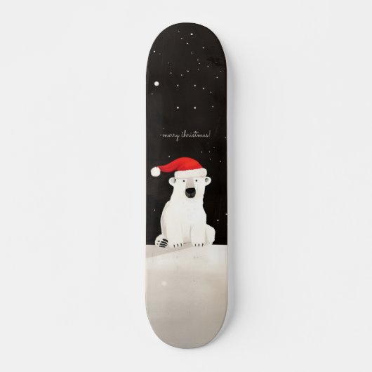 Frohe Weihnachts-Polar-Bär! Skateboard (Vorne)