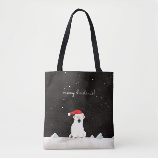 Frohe Weihnachts-Polar-Bär! Tasche (Vorderseite)