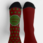 Frohe Weihnachts Polka Dot Mismatch Socken (Oben)