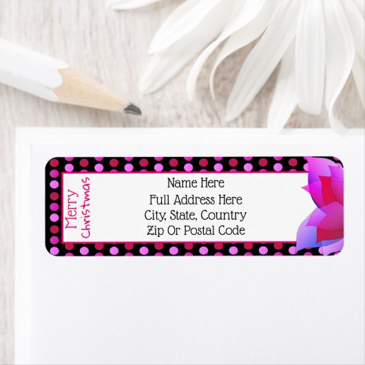 Frohe Weihnachts-Polka-Dot-Print mit hellrosa (Insitu)