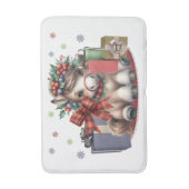 Frohe Weihnachts Pony Badematte (Vorderseite Vertikal)