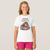 Frohe Weihnachts Pony T-Shirt (Vorne ganz)
