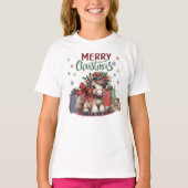 Frohe Weihnachts Pony T-Shirt (Vorderseite)