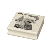Frohe Weihnachts-Poodle-Gummi-Briefmarke Gummistempel (Stempel)