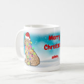 Frohe Weihnachts Poodle Hund Breed Lover Santa Cla Kaffeetasse (Vorderseite Links)
