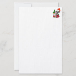 Frohe Weihnachts Poodle Stationery Briefpapier