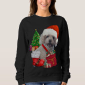 Frohe Weihnachts Poodle Sweatshirt (Vorderseite)
