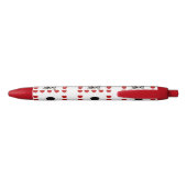 Frohe Weihnachts Poodle Tuxedo Schreibstift Kugelschreiber (Rückseite)