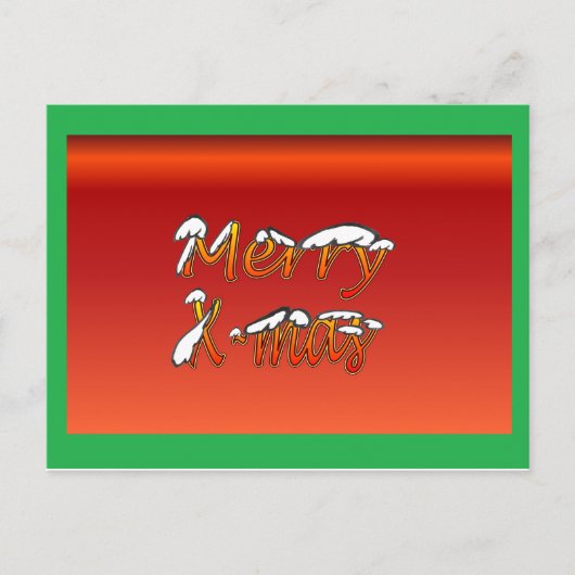 Frohe Weihnachts Postcard Red Feiertagspostkarte (Vorderseite)