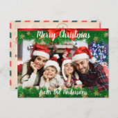 Frohe Weihnachts-Postkarte Feiertagspostkarte (Vorne/Hinten)