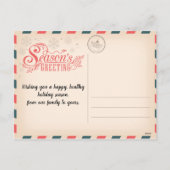 Frohe Weihnachts-Postkarte Feiertagspostkarte (Rückseite)