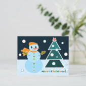 Frohe Weihnachts-Postkarte Feiertagspostkarte (Stehend Vorderseite)