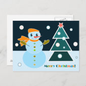 Frohe Weihnachts-Postkarte Feiertagspostkarte (Vorne/Hinten)