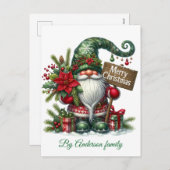 Frohe Weihnachts-Postkarte Feiertagspostkarte (Vorne/Hinten)