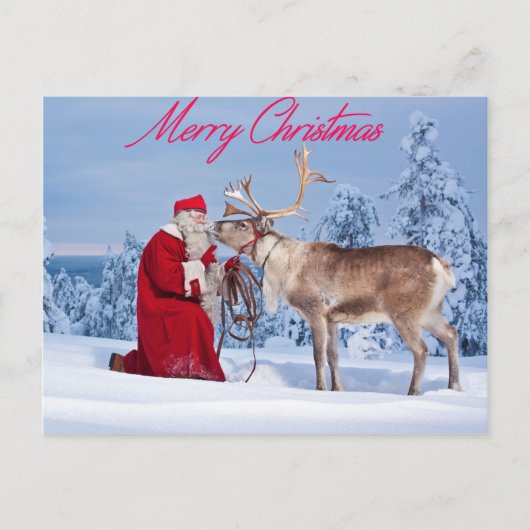 Frohe Weihnachts-Postkarte Feiertagspostkarte (Vorderseite)