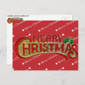 Frohe Weihnachts-Postkarte Feiertagspostkarte (Vorne/Hinten)
